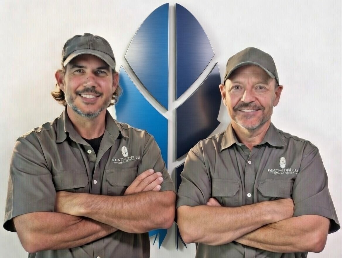 Werner and Joe on the job - Featherbleu Industries